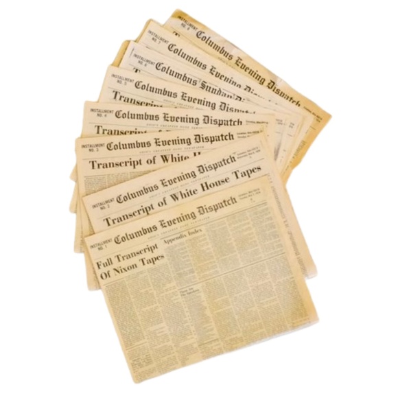 VTG MAY 1974 COLUMBUS DISPATCH NEWSPAPER~FULL TRANSCRIPT OF NIXON TAPES~10 PCS - Picture 1 of 1